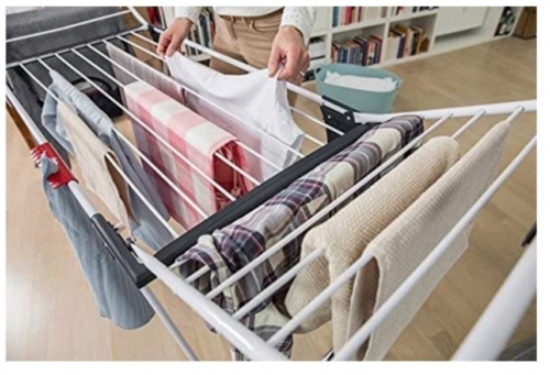 Uscator de rufe King Vileda, 20 m capacitate de uscare, otel, gri